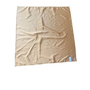 Versa By Vera Gold Satin Handkerchief Scarf 19" Square Made In Japan Vintage 60s